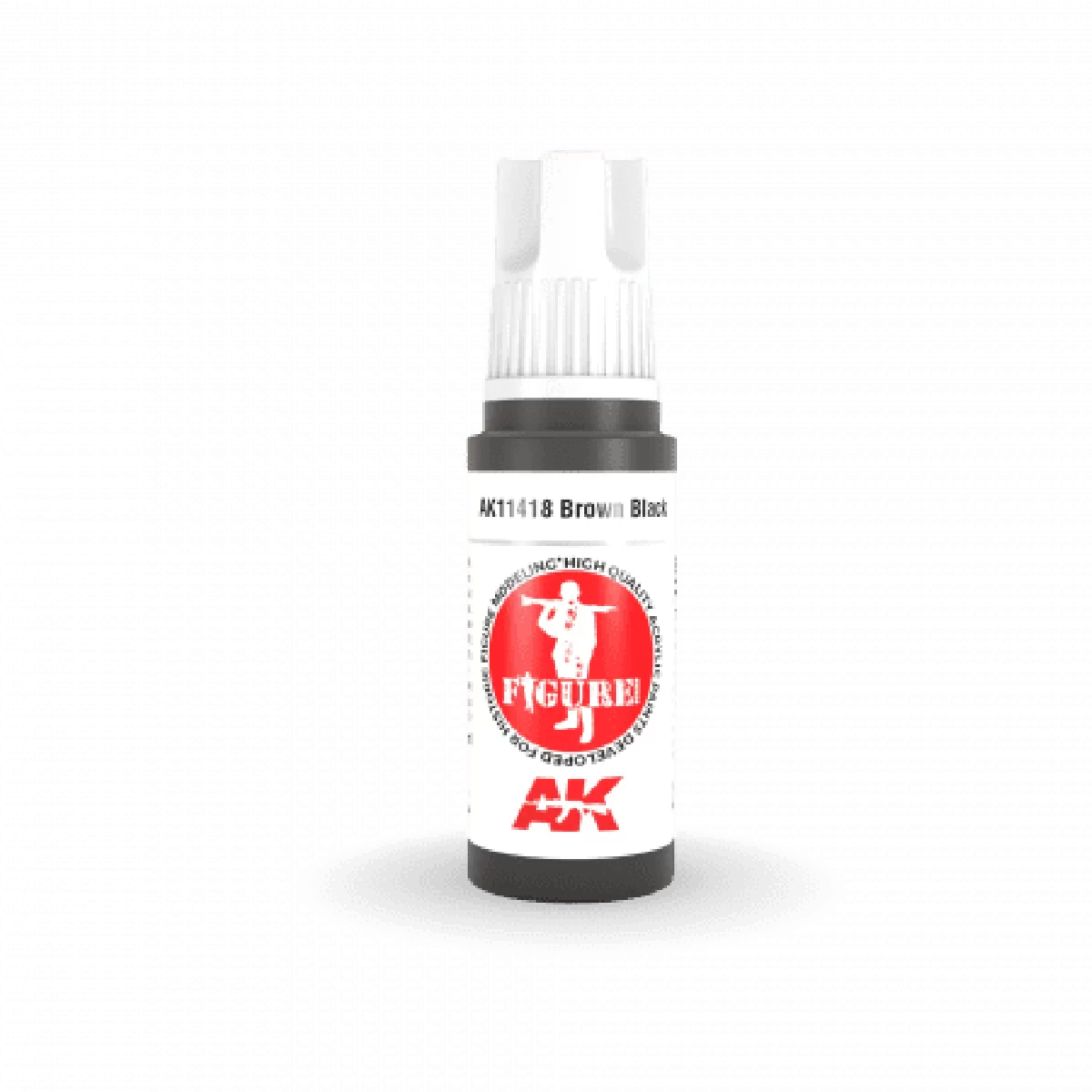 AK Interactive: 3 Gen Figures Acrylics - Brown Black  17ml