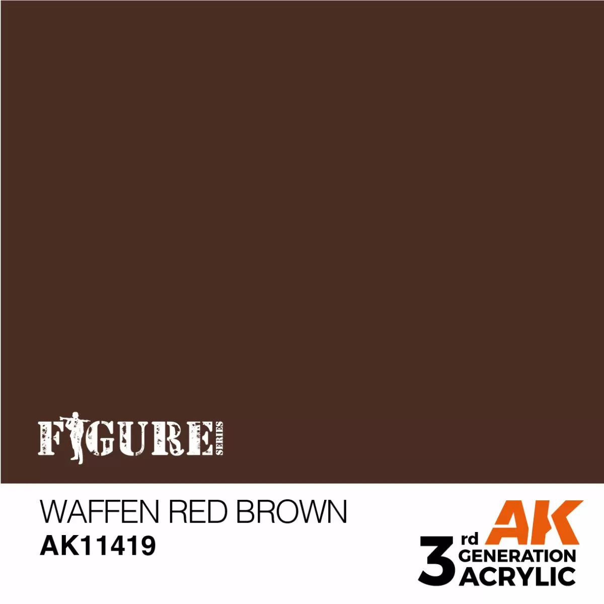 AK Interactive: 3 Gen Figures Acrylics - Waffen Red Brown 17ml