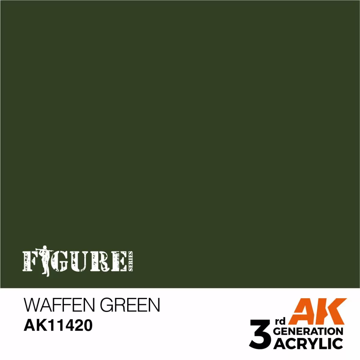 AK Interactive: 3 Gen Figures Acrylics - Waffen Green 17ml
