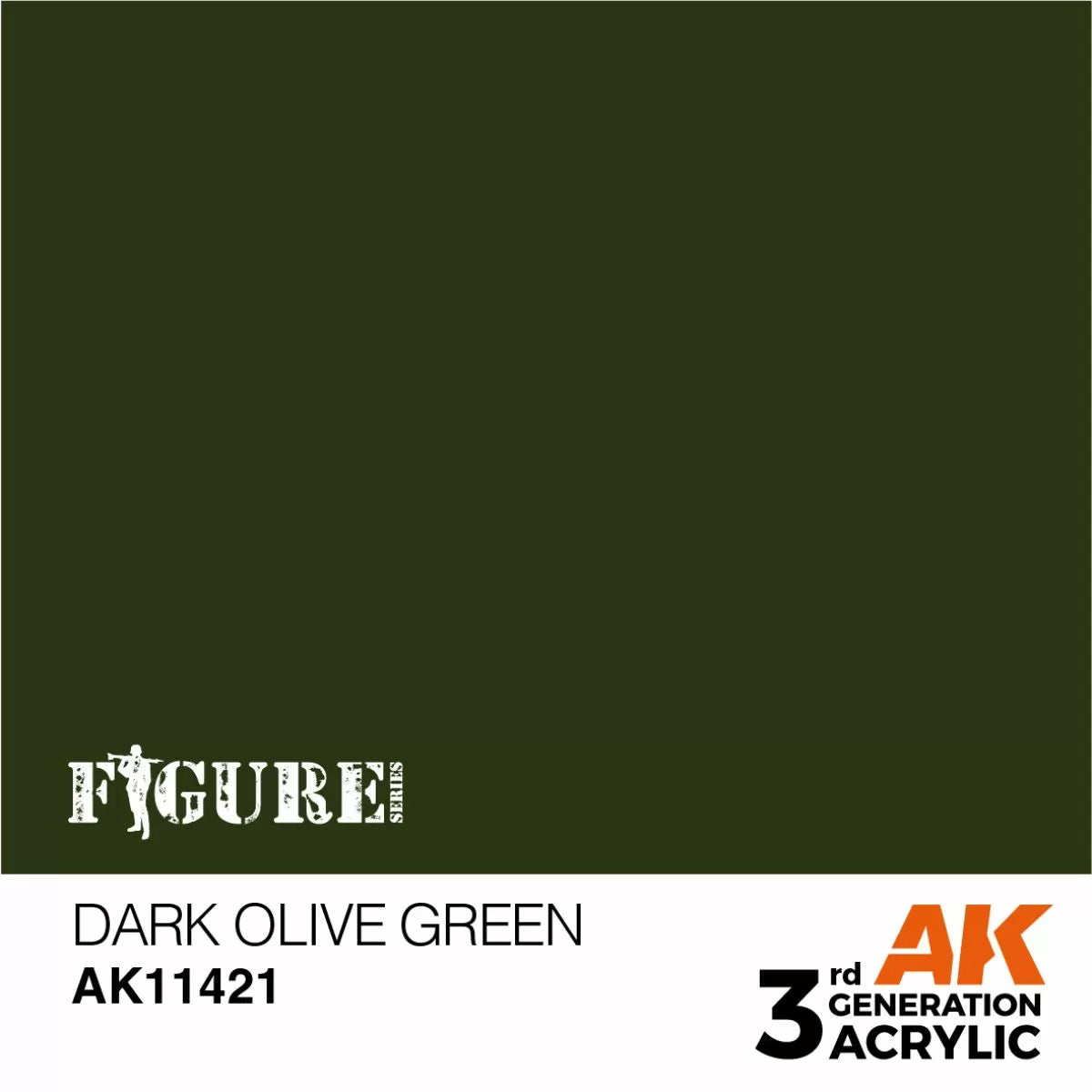 AK Interactive: 3 Gen Figures Acrylics - Dark Olive Green 17ml