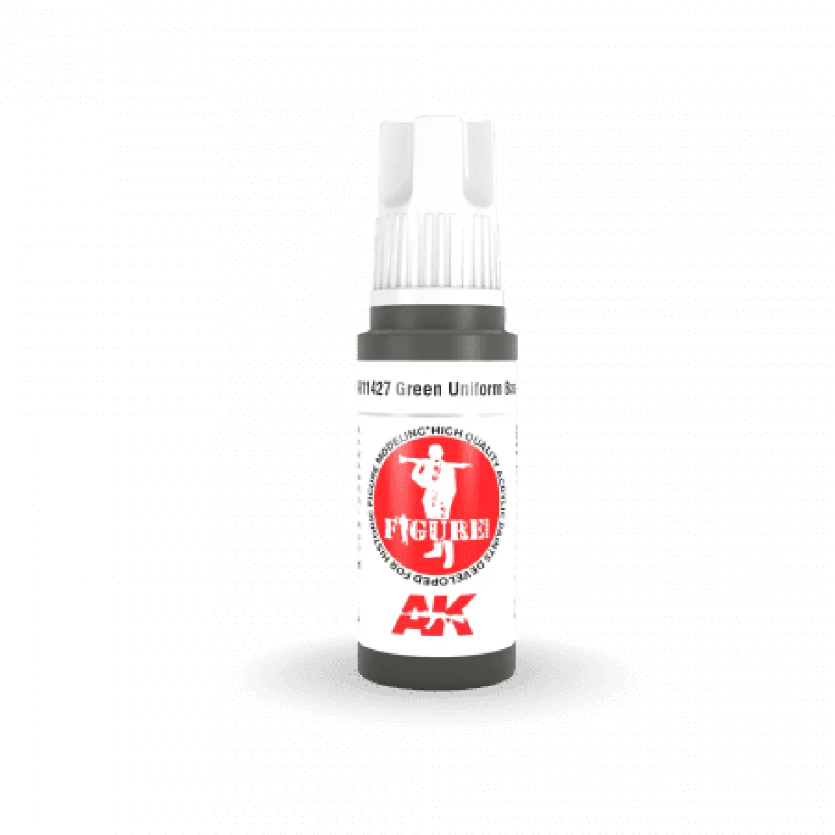 AK Interactive: 3 Gen Figures Acrylics - Green Uniform Base  17ml