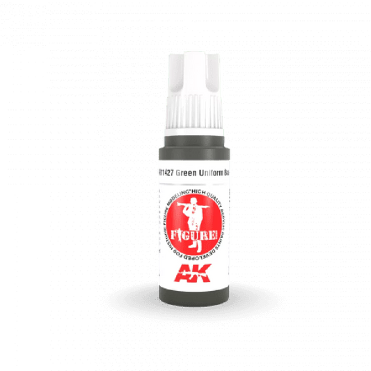 AK Interactive: 3 Gen Figures Acrylics - Green Uniform Base  17ml