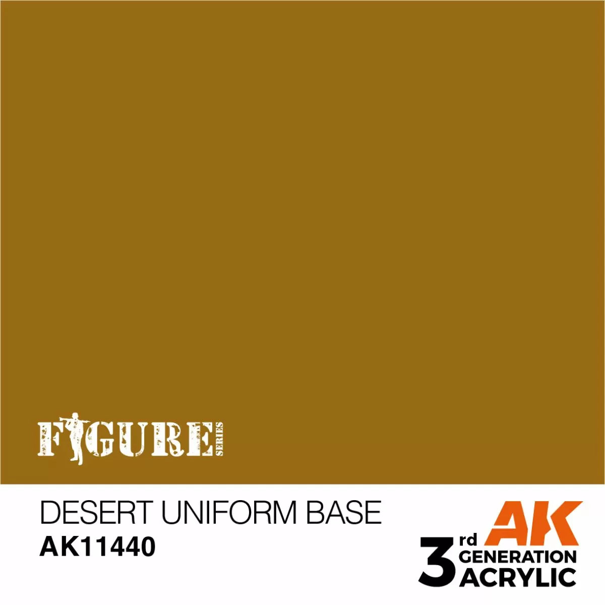 AK Interactive: 3 Gen Figures Acrylics - Desert Uniform Base 17ml