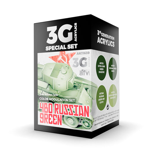 AK Interactive: 3 Gen Acrylics - Modulation 4Bo Russian Green 17ml