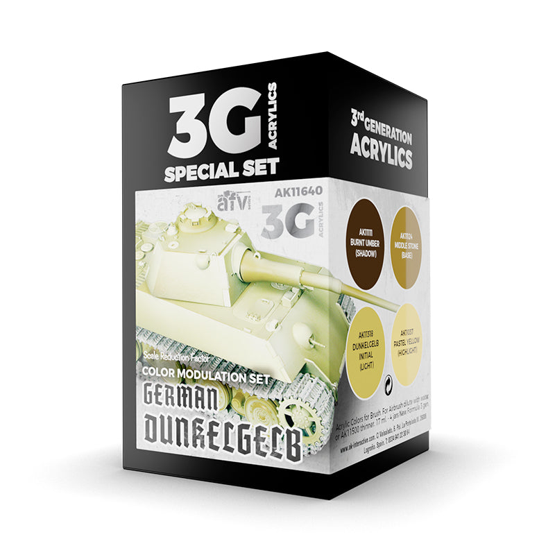 AK Interactive: 3 Gen Acrylics - Modulation German Dunkelgelb 17ml