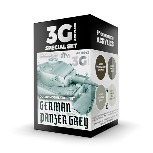AK Interactive: 3 Gen Acrylics - Modulation German Panzer grey 17ml