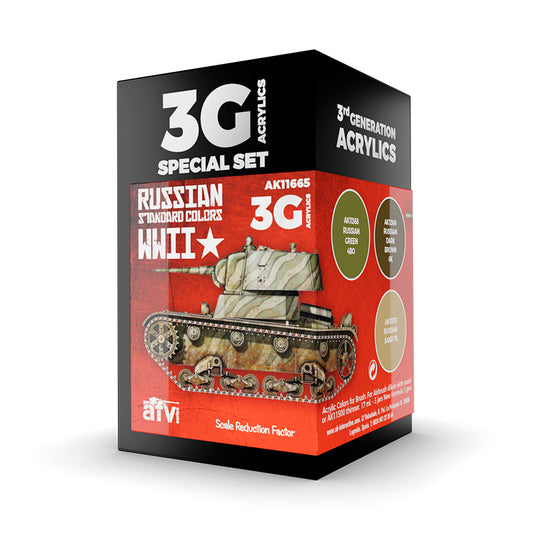 AK Interactive: 3 Gen Acrylics - Russian Standard WW2 Combo