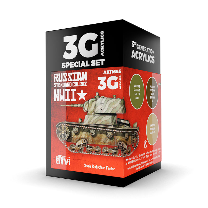 AK Interactive: 3 Gen Acrylics - Russian Standard WW2 Combo