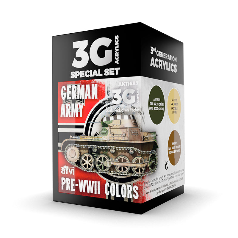 AK Interactive: 3 Gen Acrylics - German Army Pre-WW2 Colors