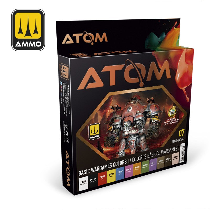 Ammo by MIG: Atom Color - Basic Wargames Colors I Set