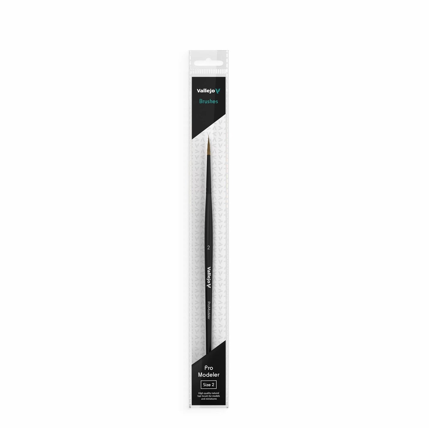 Vallejo Brushes - Pro Modeler - Natural Hair Round Brush No. 2 - Warhaus