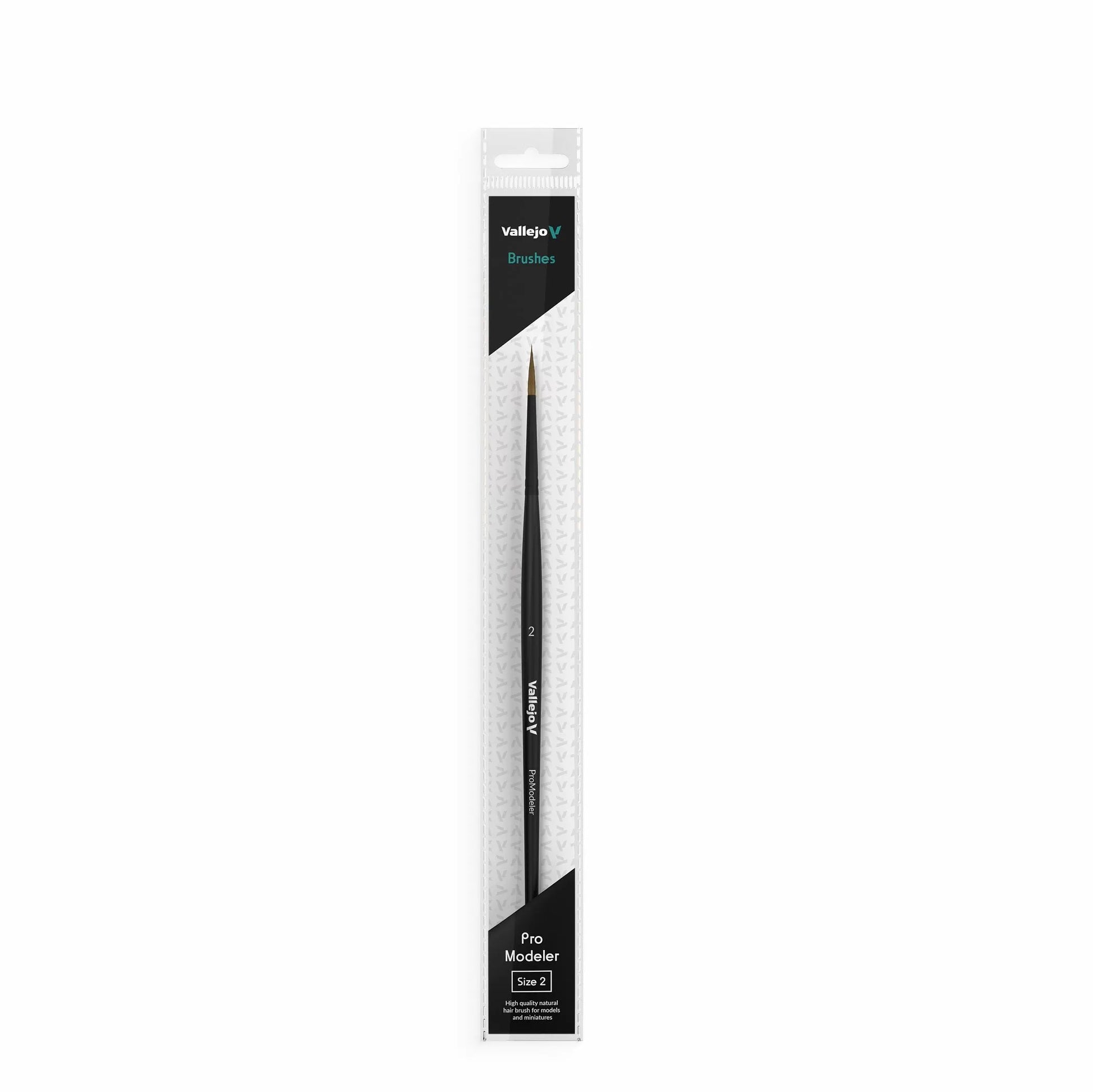 Vallejo Brushes - Pro Modeler - Natural Hair Round Brush No. 2 - Warhaus