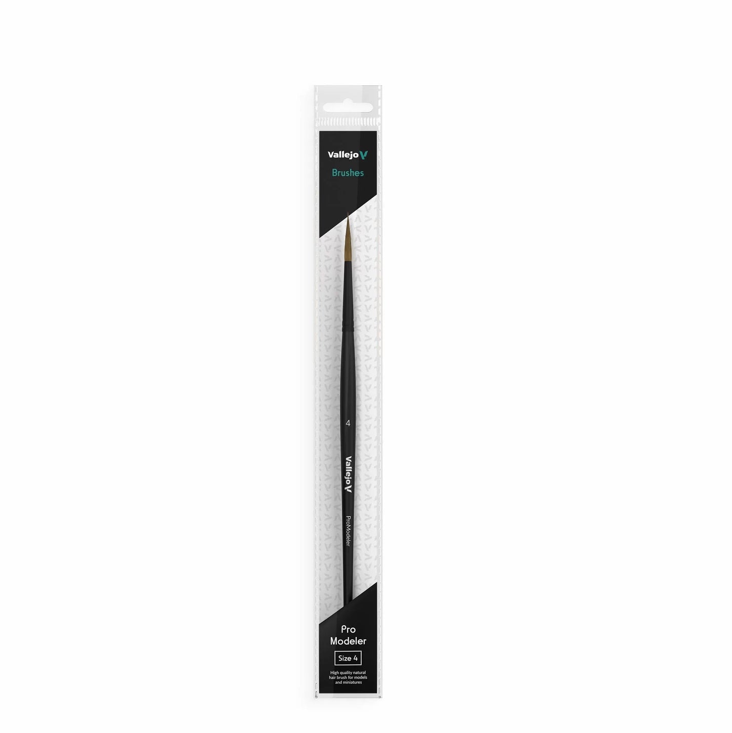 Vallejo Brushes - Pro Modeler - Natural Hair Round Brush No. 4