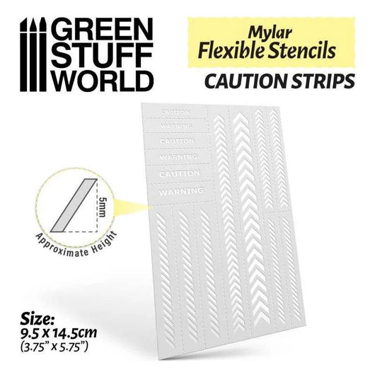 Green Stuff World: Flexible Stencils - Caution Strips (5mm aprox.)