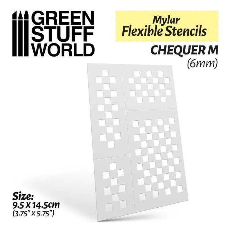 Green Stuff World: Flexible Stencils - Chequer M (6mm) - Warhaus