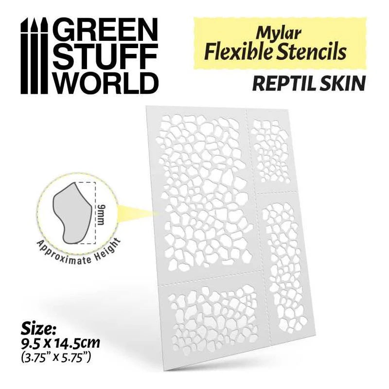 Green Stuff World: Flexible Stencils - Reptil Skin (9mm aprox.) - Warhaus