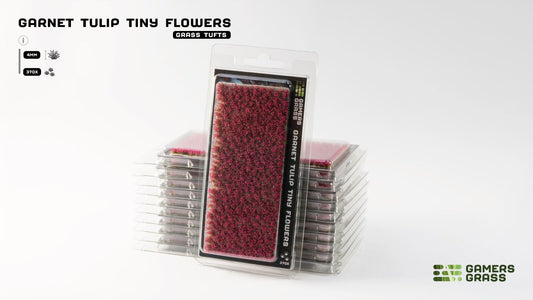 Gamer's Grass: Garnet Tulip Tiny Flowers - Warhaus