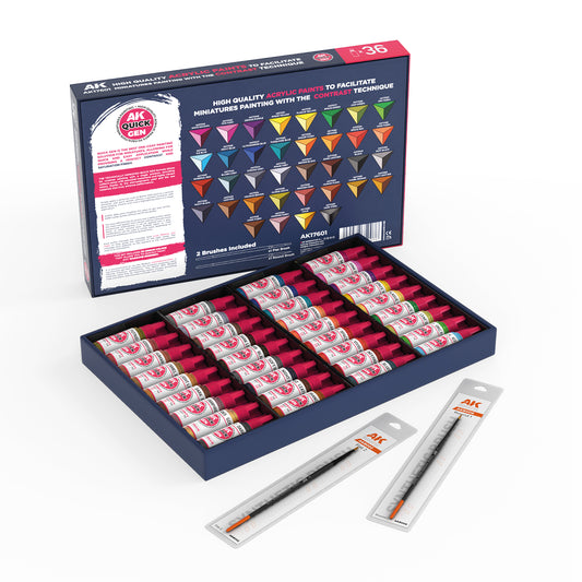 AK Interactive: Quick Gen Paints - Quick Paint Set 36 Quick Gen Colors