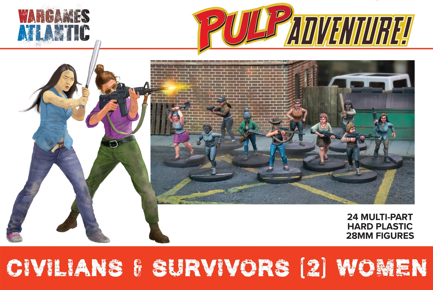Wargames Atlantic: Pulp Adventure - Civilians & Survivors (2) Women