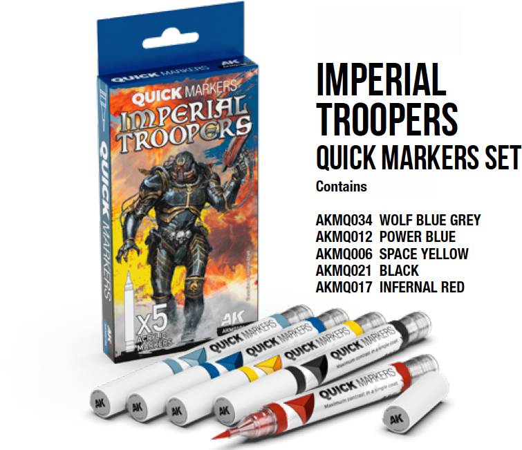 AK-Interactive: 3Gen - Imperial Troopers Quick Markers Set