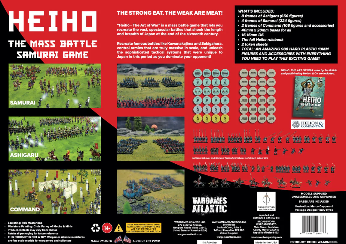 Wargames Atlantic: Heiho -The Mass Battle Samurai Game - Warhaus