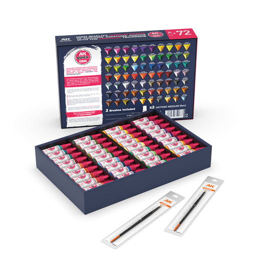 AK Interactive: Quick Gen Paints - Quick Paint Set 72 Quick Gen Colors