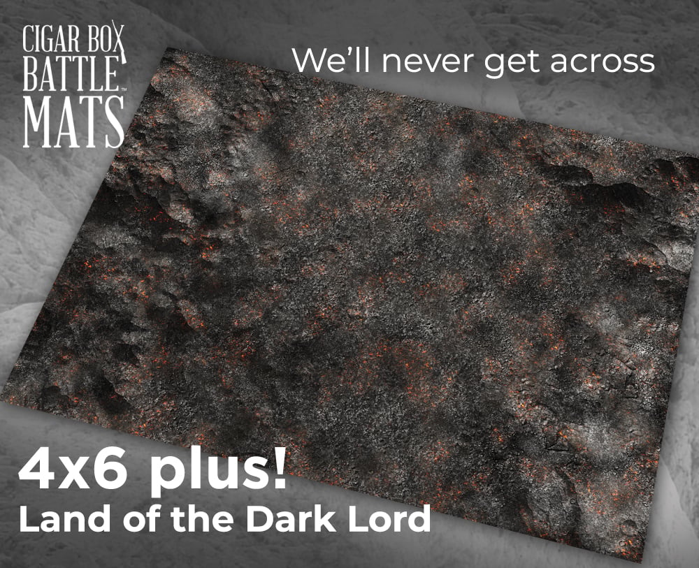 Cigar Box Battlemat: Land of the Dark Lord 6x4 Battlemat