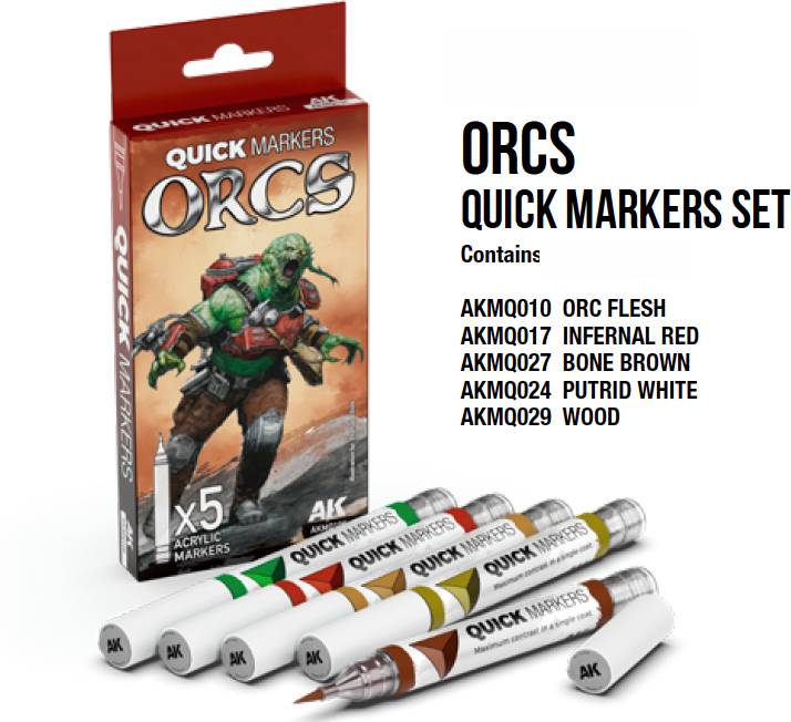 AK-Interactive: 3Gen - Orcs Quick Markers Set