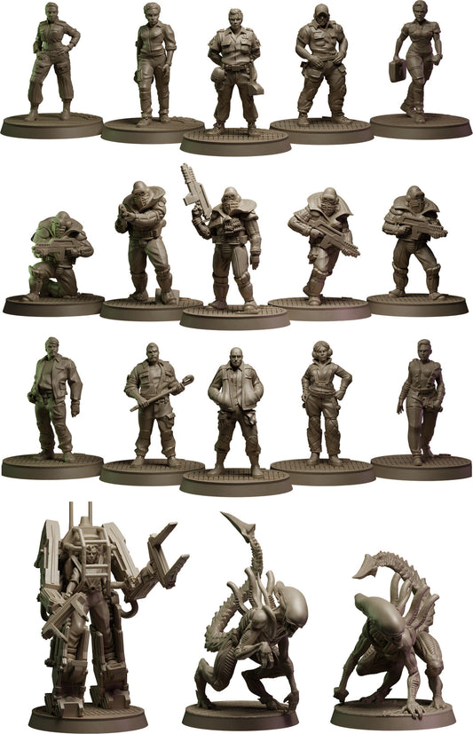 ALIEN RPG: Miniatures Set Rapture Protocol (Boxed Miniatures Set) - Warhaus