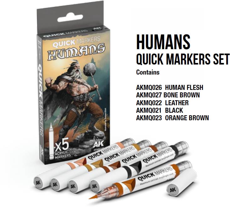 AK-Interactive: 3Gen - Humans Quick Markers Set
