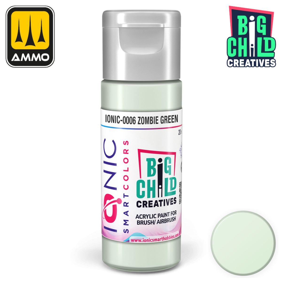 Ionic - Acrylic Paints - Zombie Green 20ml - Warhaus