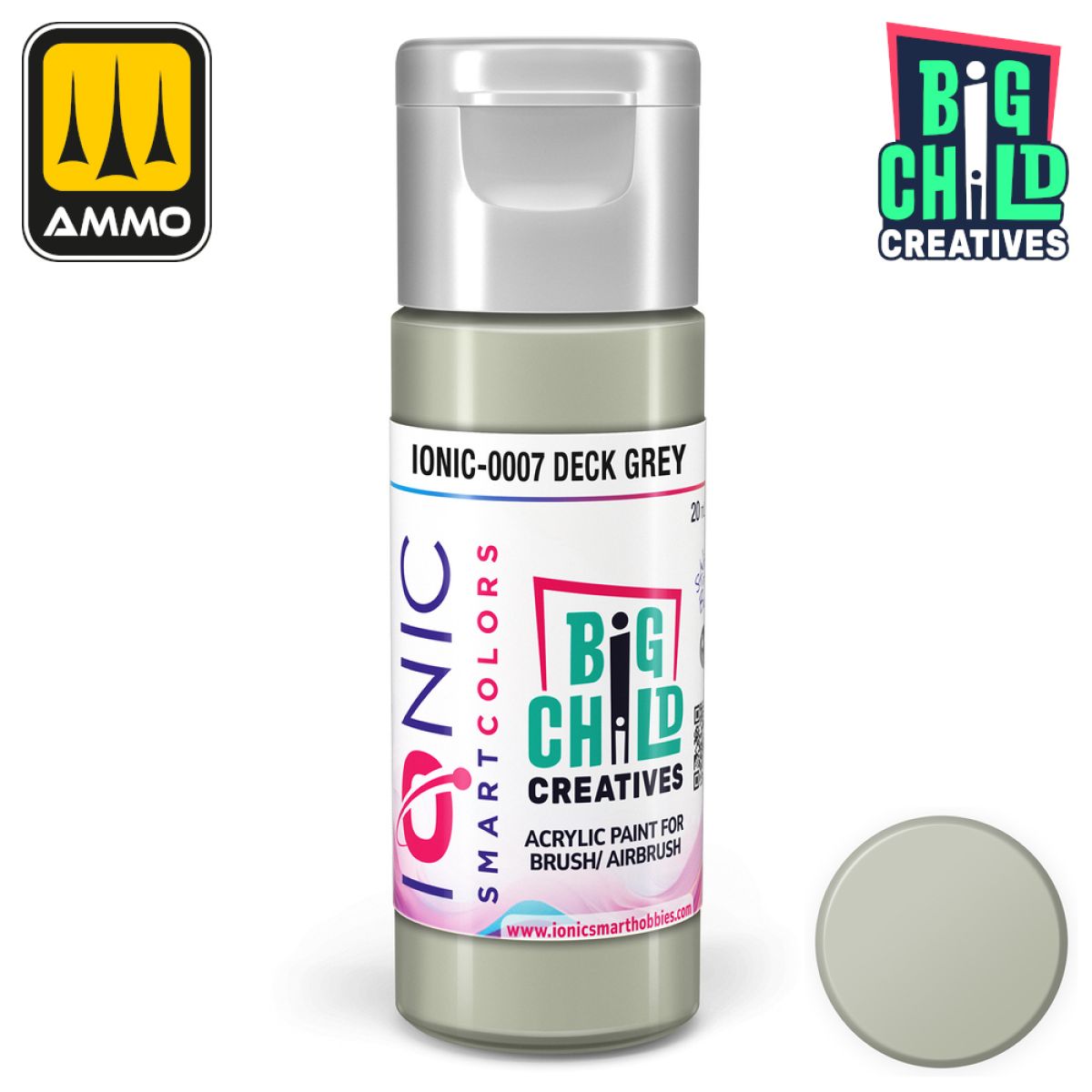 Ionic - Acrylic Paints - Deck Grey 20ml - Warhaus