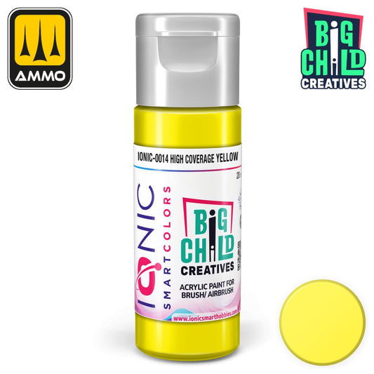 Ionic - Acrylic Paints - High Coverage Yellow 20ml - Warhaus