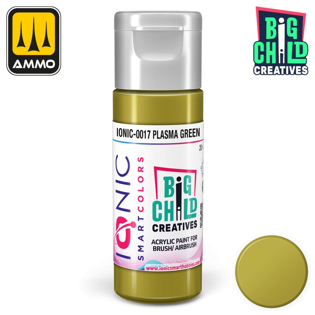 Ionic - Acrylic Paints - Plasma Green 20ml - Warhaus