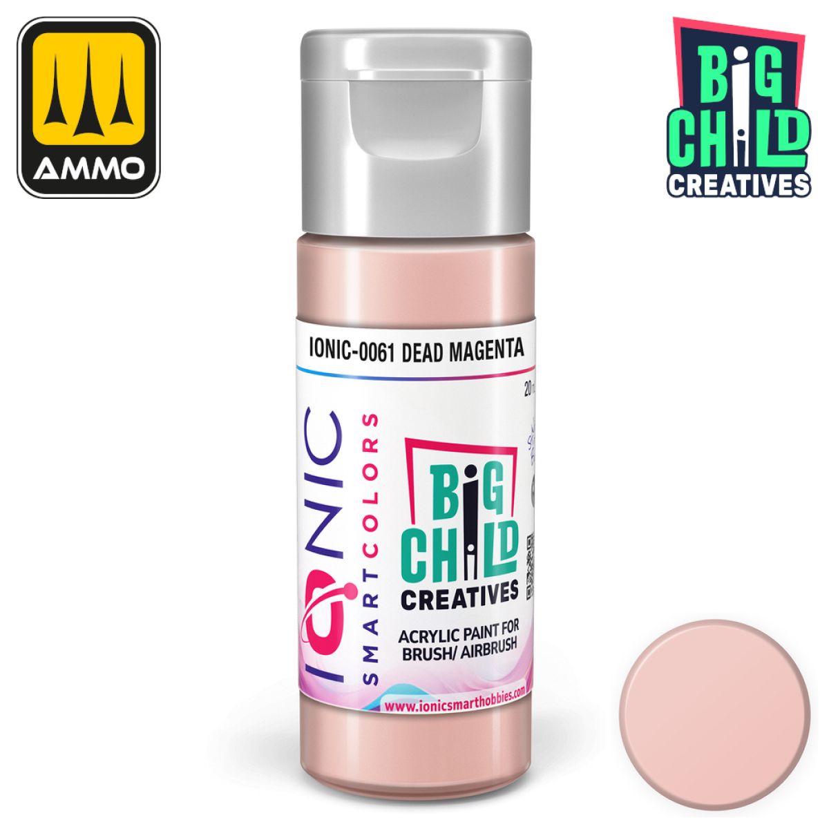 Ionic - Acrylic Paints - Dead Magenta 20ml