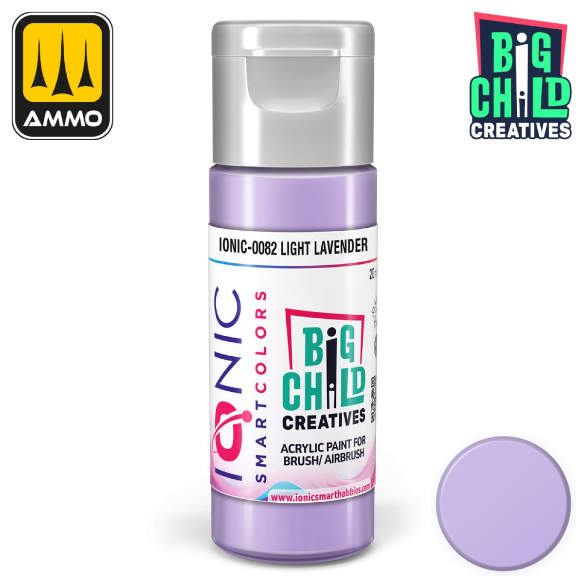 Ionic - Acrylic Paints - Light Lavender 20ml - Warhaus