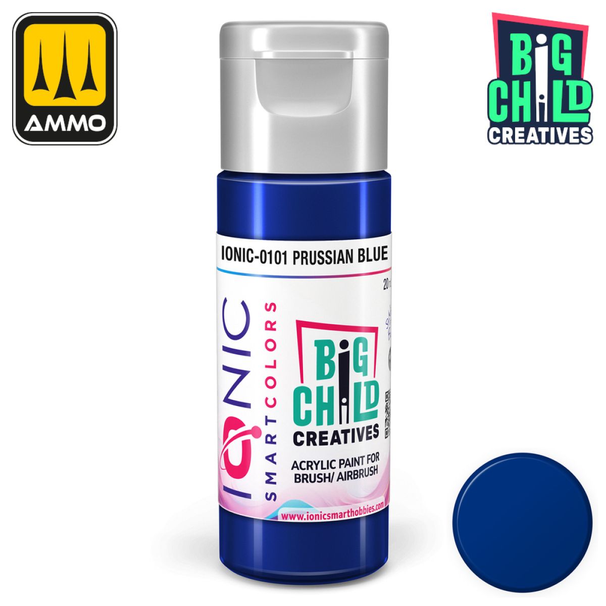 Ionic - Acrylic Paints - Prussian Blue 20ml