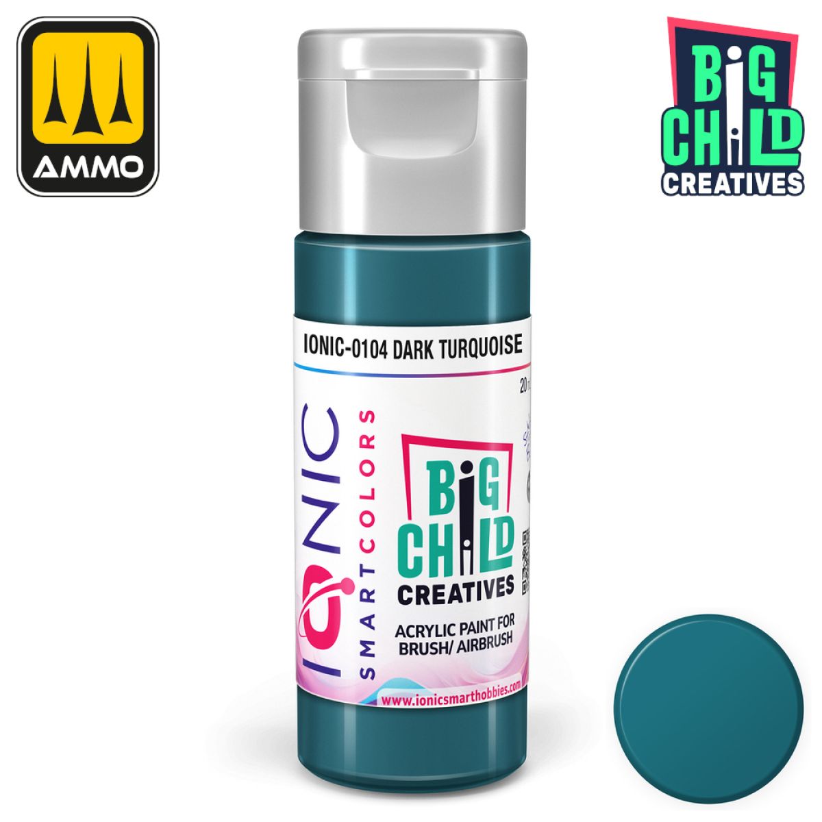 Ionic - Acrylic Paints - Dark Turquoise 20ml