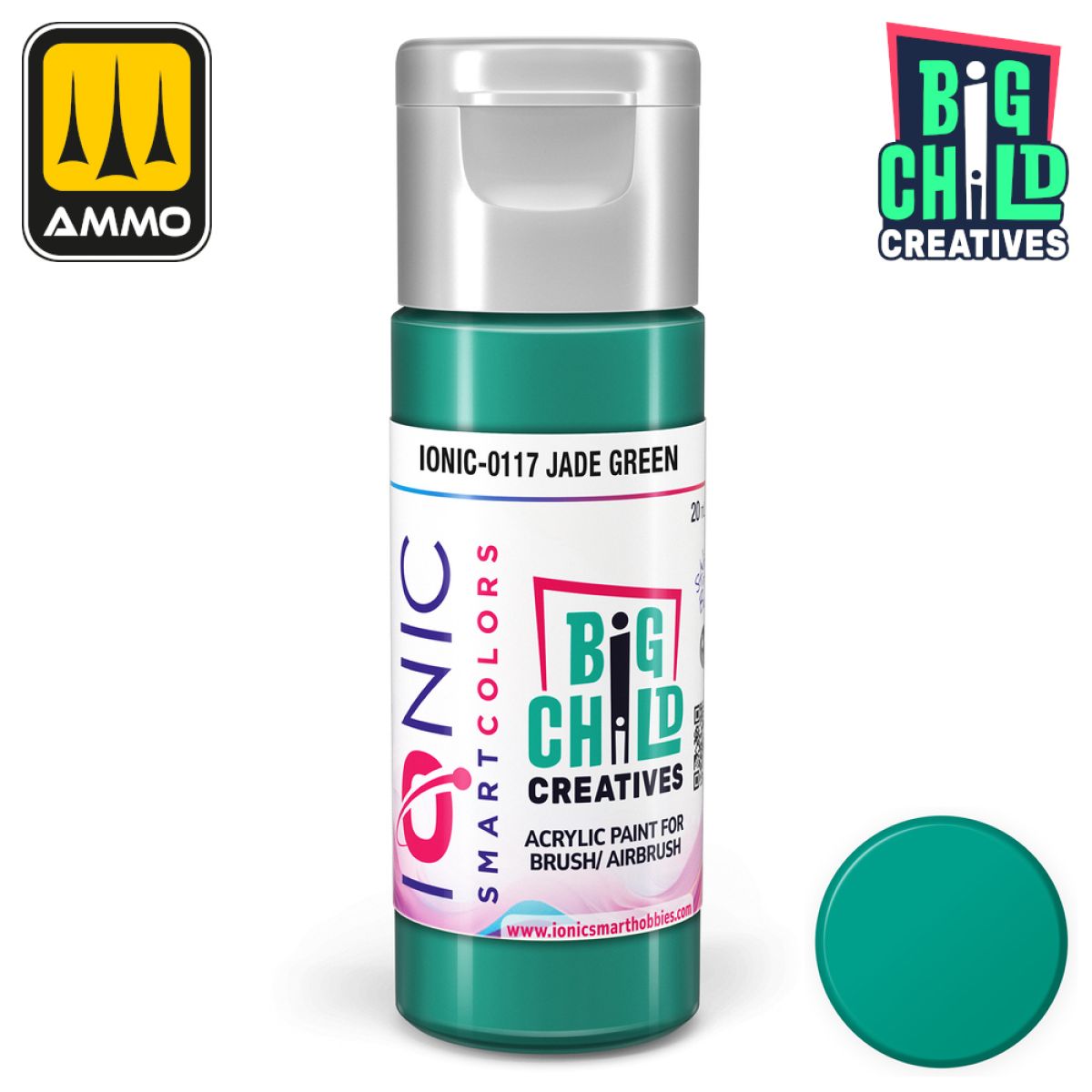 Ionic - Acrylic Paints - Jade Green 20ml