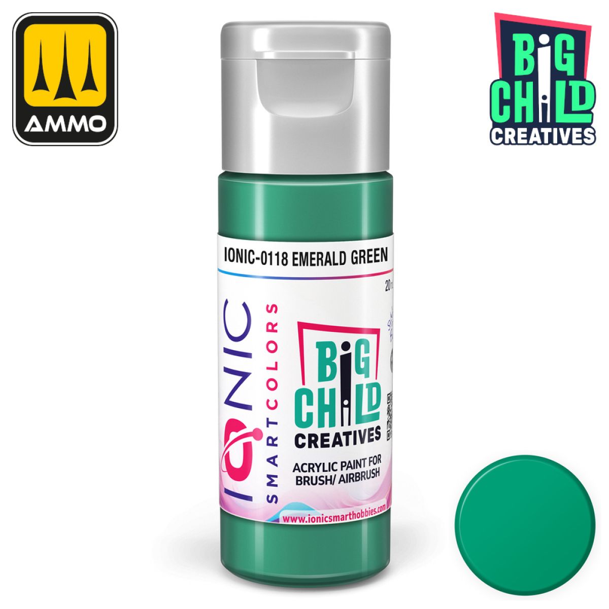 Ionic - Acrylic Paints - Emerald Green 20ml