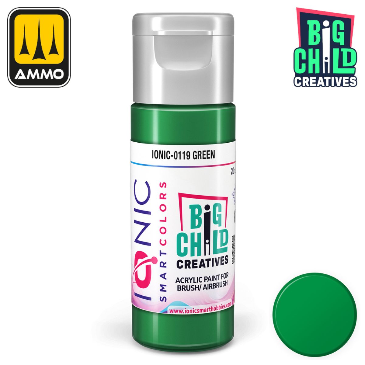 Ionic - Acrylic Paints - Green 20ml