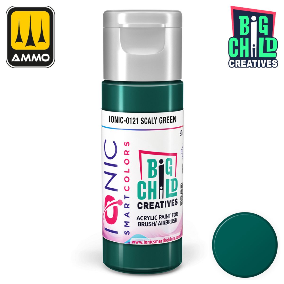 Ionic - Acrylic Paints - Scaly Green 20ml