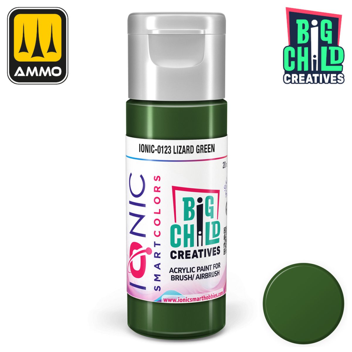 Ionic - Acrylic Paints - Lizard Green 20ml