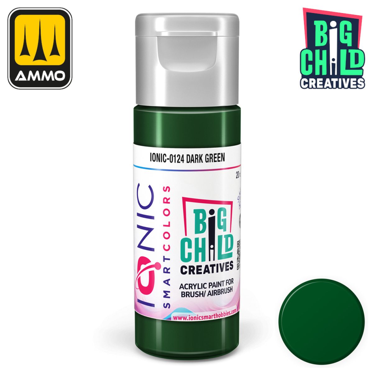 Ionic - Acrylic Paints - Dark Green 20ml