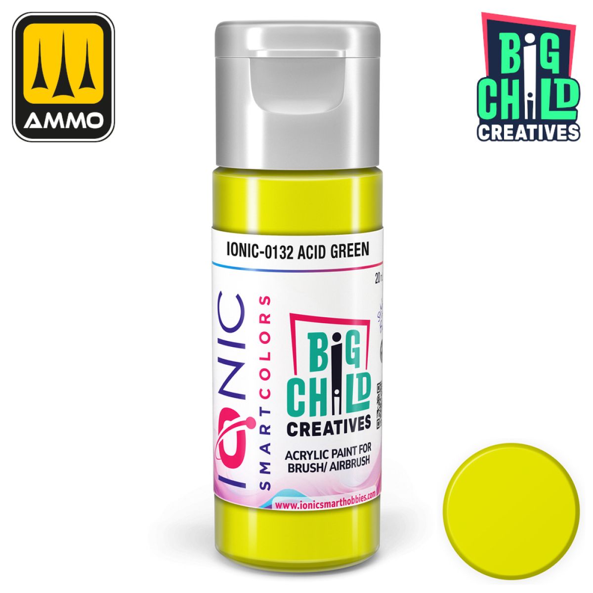 Ionic - Acrylic Paints - Acid Green 20ml