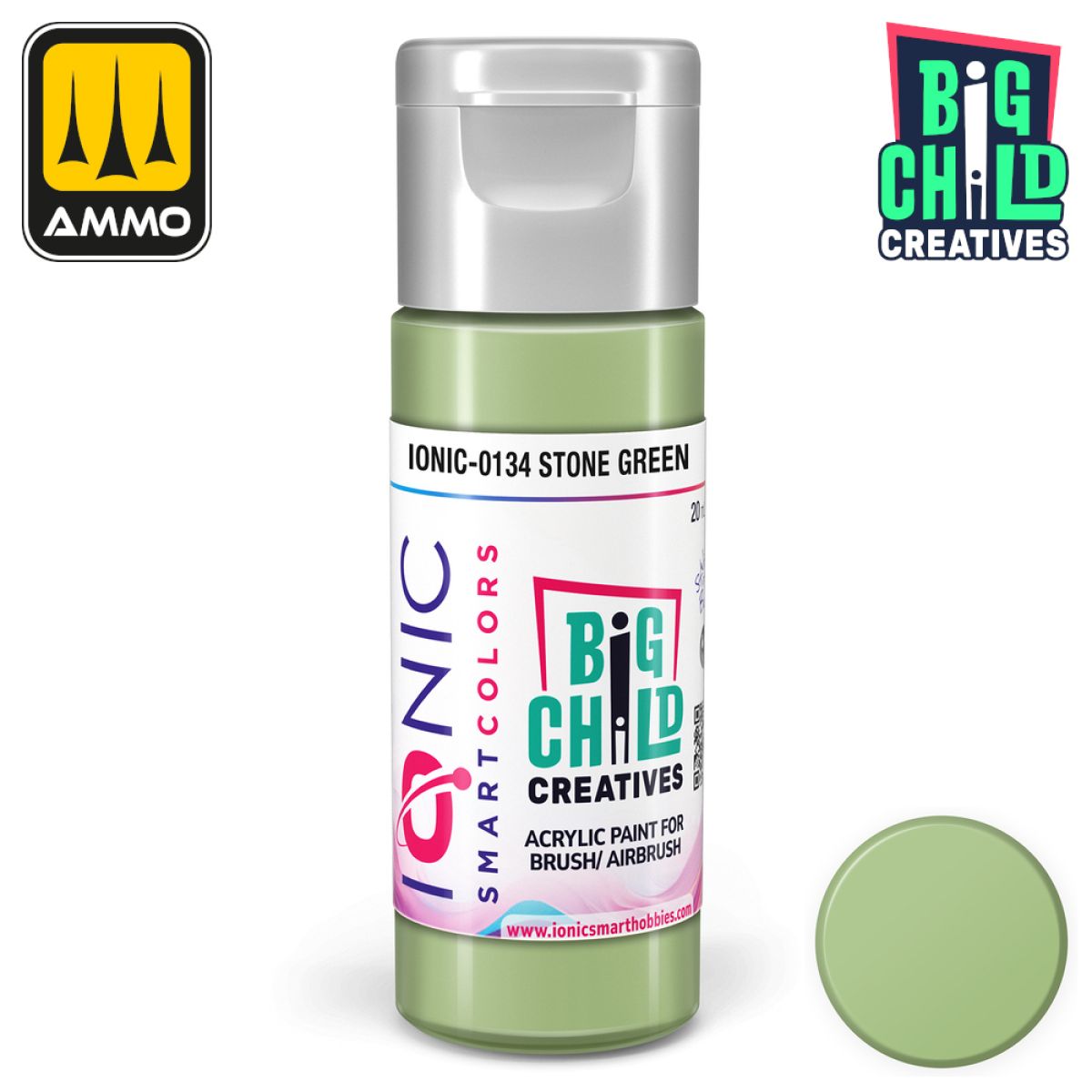 Ionic - Acrylic Paints - Stone Green 20ml