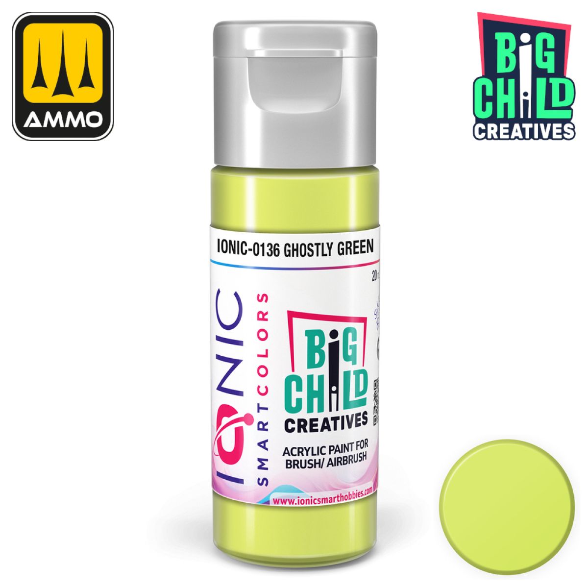 Ionic - Acrylic Paints - Ghostly Green 20ml