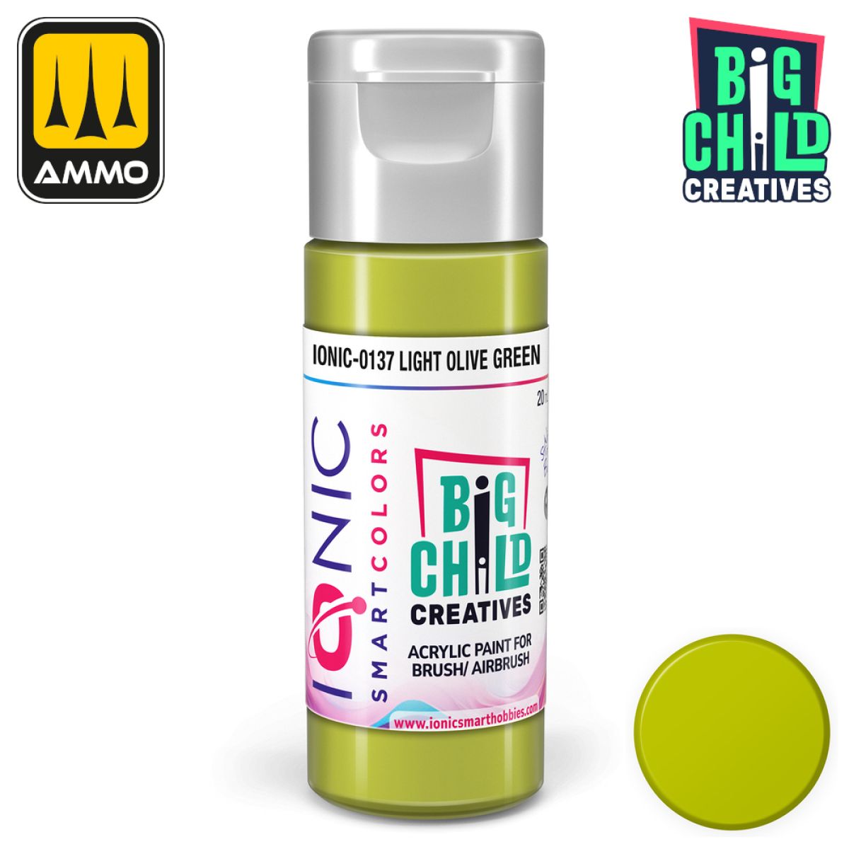 Ionic - Acrylic Paints - Light Olive Green 20ml