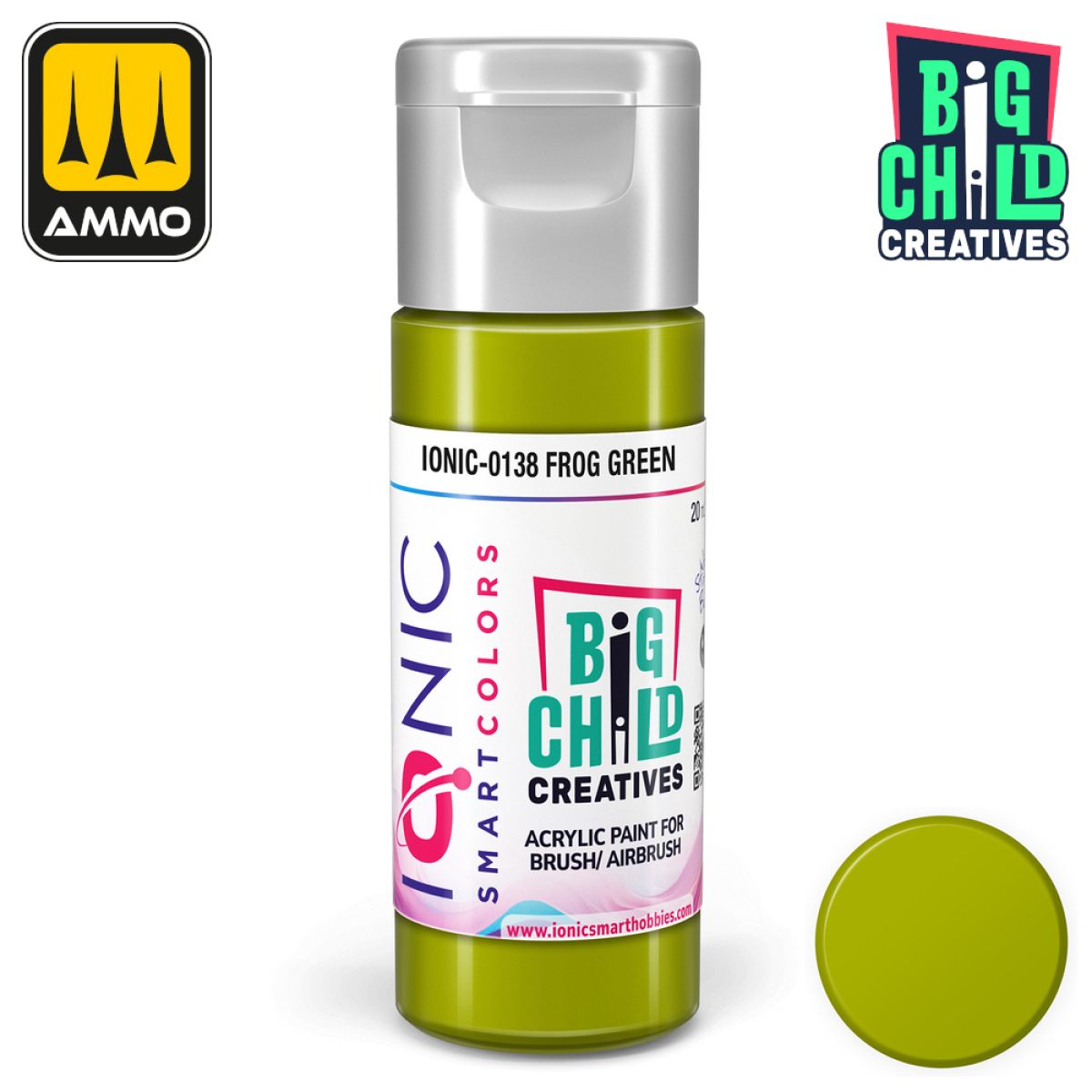 Ionic - Acrylic Paints - Frog Green 20ml