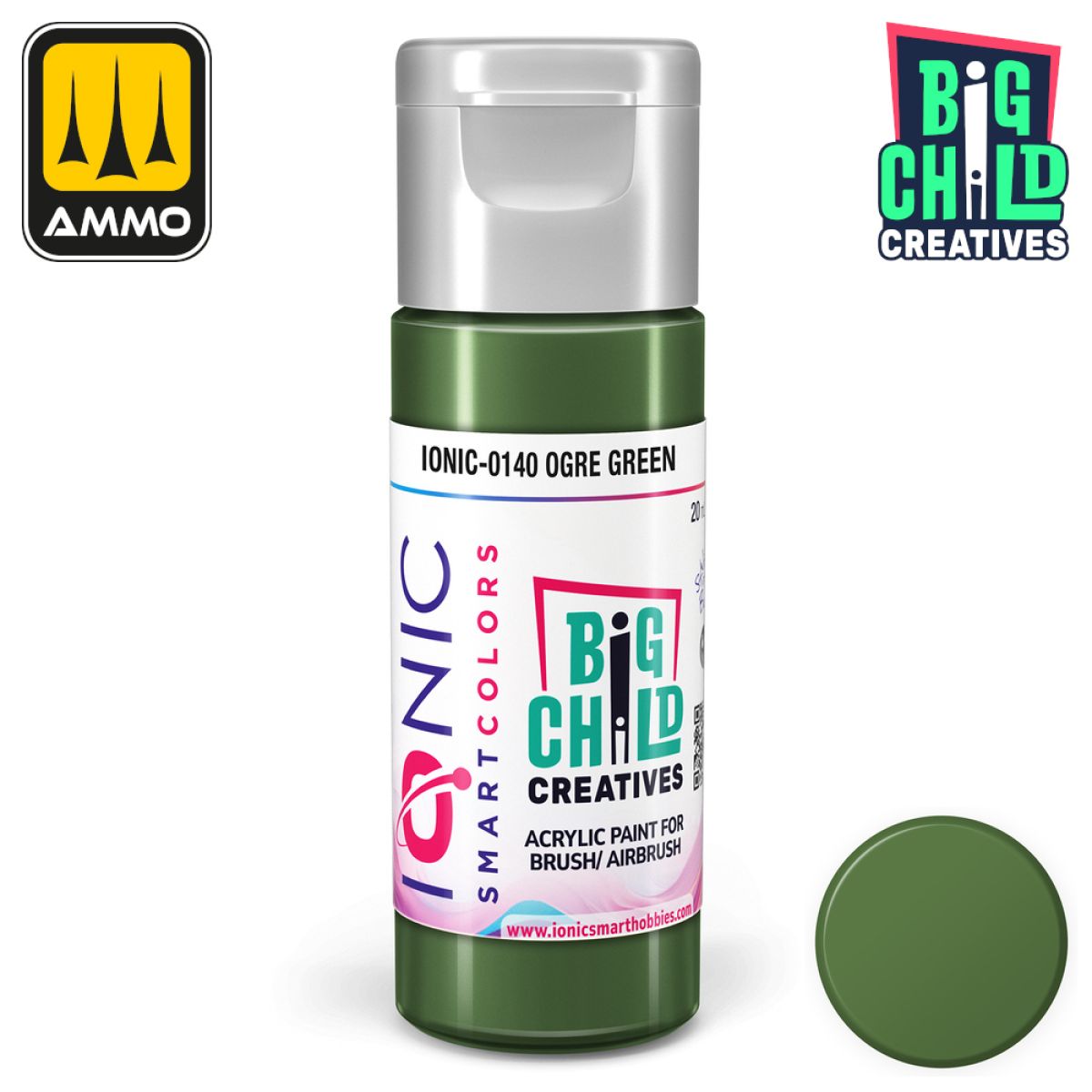 Ionic - Acrylic Paints - Ogre Green 20ml